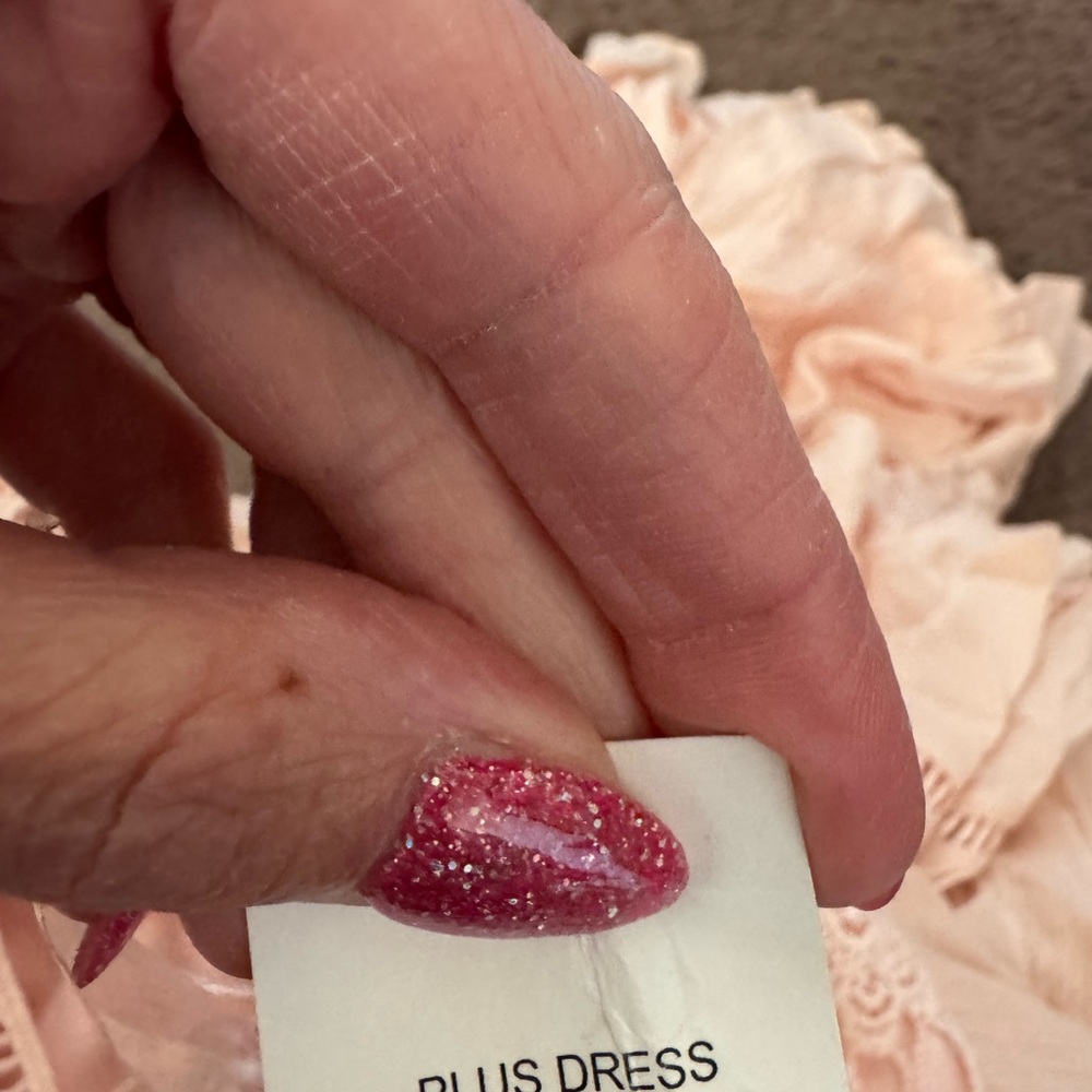 2 FOR $25 EST 1945 Cato First Bloom Dress Bell Sleeve Elegant Peach Pink 14 NEW - Picture 6 of 12